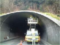 トンネル内での調査